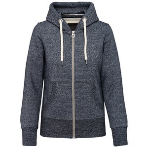 Kariban KV2307 - Damen Kapuzensweatshirt mit Reißverschluss Night Blue Heather