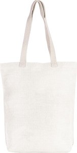 Kimood KI0229 - Shoppingtasche aus Jute-Baumwollmischgewebe Vanilla White
