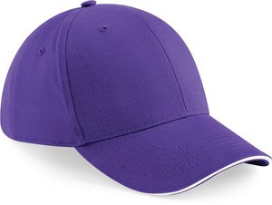 Beechfield B20 - 6-Panel-Cap Athleisure Purple / White