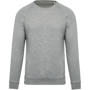 Kariban K480 - Herren Sweatshirt BIO-BAUMWOLLE Rundhalsausschnitt Raglanärmel Grey Heather