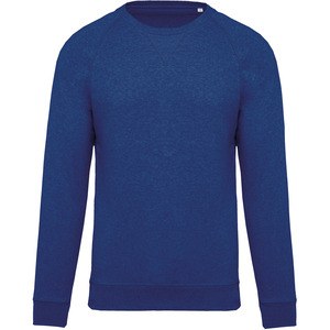 Kariban K480 - Herren Sweatshirt BIO-BAUMWOLLE Rundhalsausschnitt Raglanärmel Ocean Blue Heather