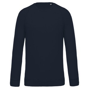 Kariban K480 - Herren Sweatshirt BIO-BAUMWOLLE Rundhalsausschnitt Raglanärmel Navy