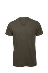 B&C CGTM044 - Organic Cotton Inspire V-neck T-shirt Khaki