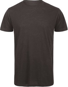 B&C CGTM046 - Men's Slub Organic Cotton Inspire T-shirt Chic Black
