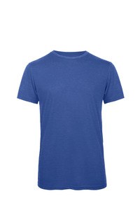 B&C CGTM055 - Men's TriBlend crew neck T-shirt Heather Royal Blue