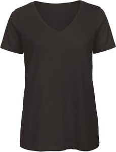 B&C CGTW045 - Ladies' Organic Inspire Cotton V-neck T-shirt Black