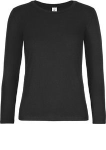 B&C CGTW08T - Damen-Langarmshirt #E190 Black