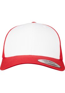 FLEXFIT FL6606CF - Kappe Retro Trucker mit farbiger Vorderseite Red / White