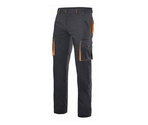 VELILLA V3024S - Zweifarbige Stretchhose mit mehreren Taschen Black / Orange