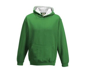 AWDIS JH03J - Kinder -Sweatshirt mit kontrastierender Kapuze