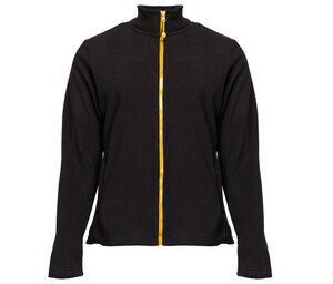 BLACK & MATCH BM701 - Frauenfleece -Jacke für Frauen mit Reißverschluss Black / Gold