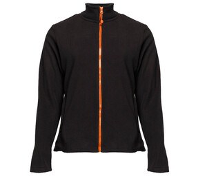 BLACK & MATCH BM701 - Frauenfleece -Jacke für Frauen mit Reißverschluss Black / Orange