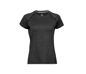 Tee Jays TJ7021 - Frauensport-T-Shirt Black Melange