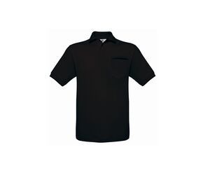 B&C BC415 - Herren -Polo -Hemd mit Tasche Black