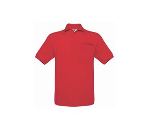B&C BC415 - Herren -Polo -Hemd mit Tasche Red