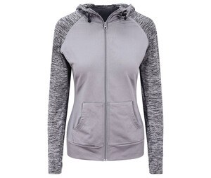 Just Cool JC058 - Frauenkontrast Sweatshirt Grey/Grey Melange