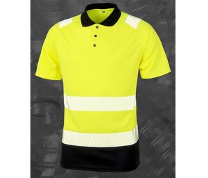 Result RS501X - Polo -Hemd mit hoher Sichtbarkeit im recycelten Polyester Fluorescent Yellow / Black