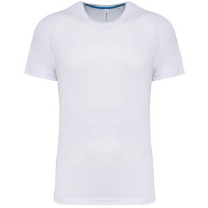 Proact PA4012 - Herren-Sportshirt aus Recyclingmaterial mit Rundhalsausschnitt Weiß