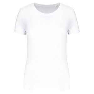 PROACT PA4021 - Damen-Triblend-Sportshirt mit Rundhalsausschnitt Weiß