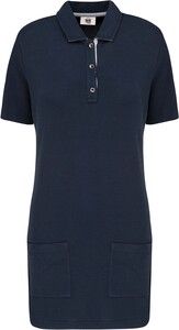 WK. Designed To Work WK209 - Langes Polohemd mit kurzen Ärmeln für Damen Navy / Oxford Grey