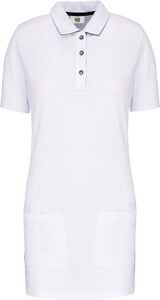 WK. Designed To Work WK209 - Langes Polohemd mit kurzen Ärmeln für Damen Weiß / Navy