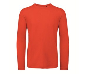 B&C BC070 - Langarm-T-Shirt aus Bio-Baumwolle für Herren Fire Red