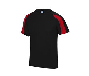 JUST COOL JC003 - CONTRAST COOL T Jet Black / Fire Red