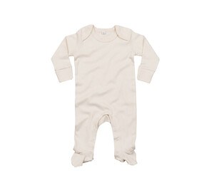 BABYBUGZ BZ035 - BABY ENVELOPE SLEEPSUIT WITH SCRATCH MITTS Organic Natural