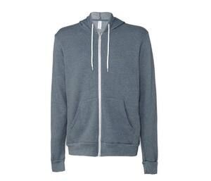 Bella+Canvas BE3739 - Unisex Hoodie mit Reißverschluss Heather Slate