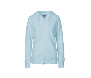 Neutral O83301 - Reißverschluss Kapuzenpullover Frau Light Blue