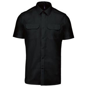 Kariban K503 - Kurzarm-Pilotenhemd für Herren Black