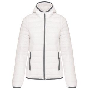 Kariban K6111 - Leichte Damen Steppjacke mit Kapuze Weiß