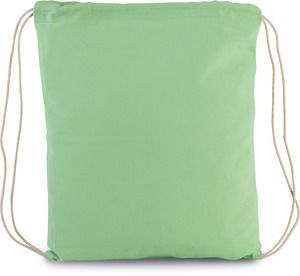 Kimood KI0147 - Kleiner Rucksack aus Bio-Baumwolle mit Kordeln Pistachio Green