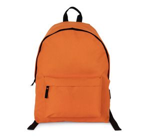 Kimood KI0184 - Lässiger recycelter City-Rucksack mit Fronttasche Orange Zest
