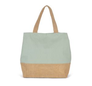 Kimood KI0235 - Baumwolltuch-Jute-Shoppingtasche