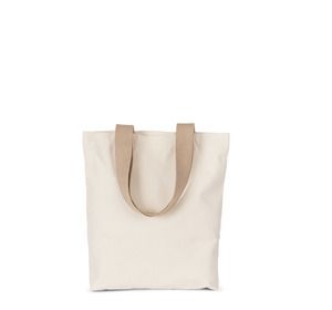Kimood KI5202 - Recycelte Shoppingtasche mit flachem Boden Ecume / Hemp