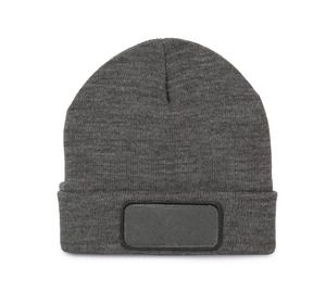 K-up KP894 - Mütze mit Patch und Thinsulate-Futter Grey Heather