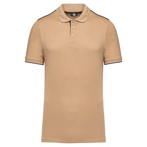 WK. Designed To Work WK270 - Polo DayToDay contrastado hombre Camel/Black