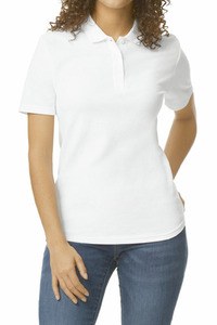 Gildan GI64800L - Softstyle Ladies' Double Piqué Polo Shirt Weiß