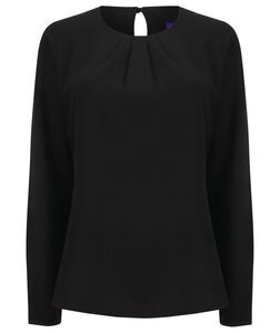Henbury H598 - Bluse mit langen Ärmeln Black