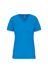 Kariban K3029IC - Damen-T-Shirt BIO150IC mit V-Ausschnitt Tropical Blue
