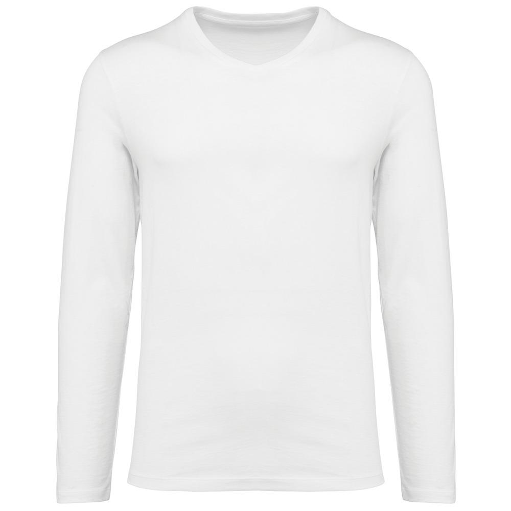 Kariban Premium PK306 - Supima® Herren-T-Shirt mit V-Ausschnitt und langen Ärmeln
