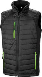 Result R238X -  lightweight and warm. Decoration access : left chest. Black / Lime