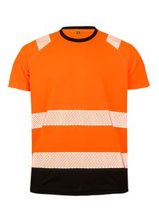 Result R502X - Recyceltes Sicherheits-T-Shirt Orange / Black