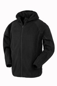 Result R906X - Kapuzenjacke aus recyceltem Mikrofleece Black