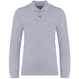 Kariban K269 - Polohemd mit langen Ärmeln für Kinder. Oxford Grey