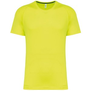 Proact PA4012 - Herren-Sportshirt aus Recyclingmaterial mit Rundhalsausschnitt Fluorescent Yellow