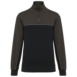 WK. Designed To Work WK404 - Umweltfreundliches Unisex-Sweatshirt mit Reißverschlusskragen Black / Dark Grey