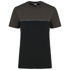 WK. Designed To Work WK304 - Zweifarbiges umweltfreundliches Unisex-T-Shirt mit kurzen Ärmeln Black / Dark Grey