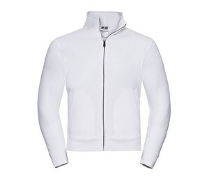 Russell RU267M - Herren großer Reißverschluss -Sweatshirt Weiß